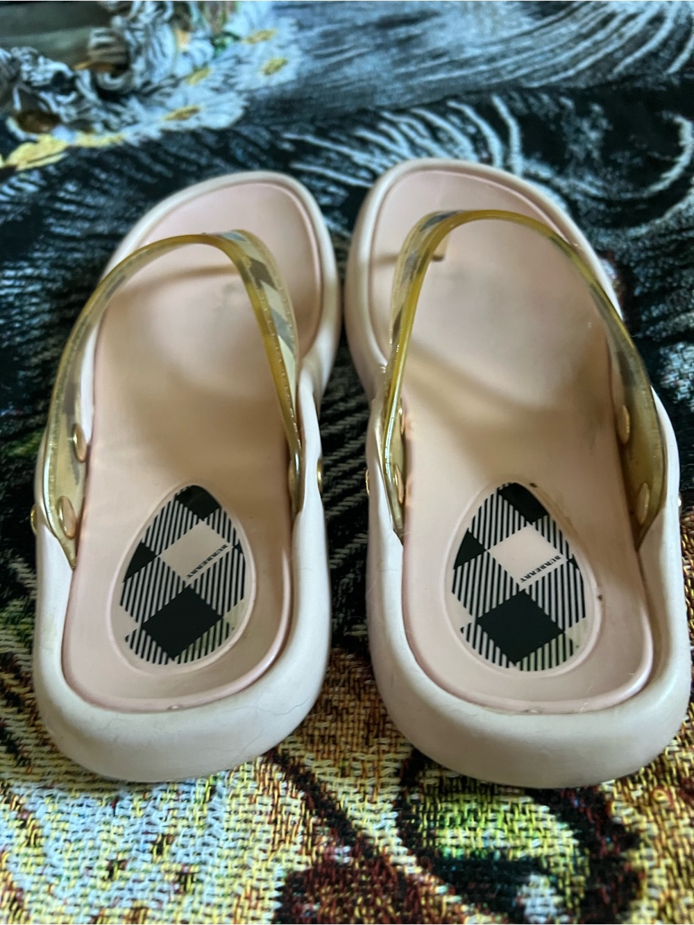 Burberry Pink Thong Sandals - Picture 2 of 6